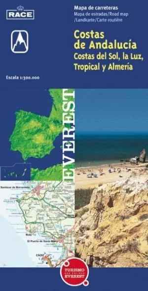 MAPA CARRETERAS COSTAS ANDALUCIA RACE