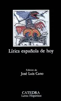 LIRICA ESPAÑOLA DE HOY CATEDRA