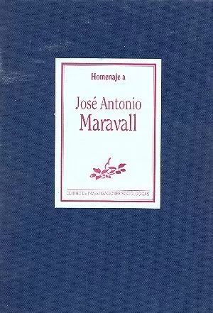 HOMENAJE A J.A. MARAVALL (3V.)