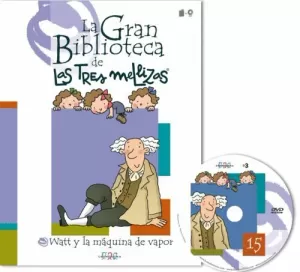 GRAN BIBLIOTECA TRES MELLIZAS WATT Y MAQUINA VAPOR +DVD